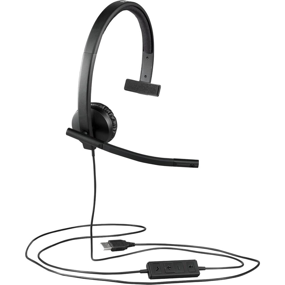 NWT! Logitech H570e‎ Wired Headset Mono Headphones-Noise-Cancelling Microphone - Picture 8 of 8